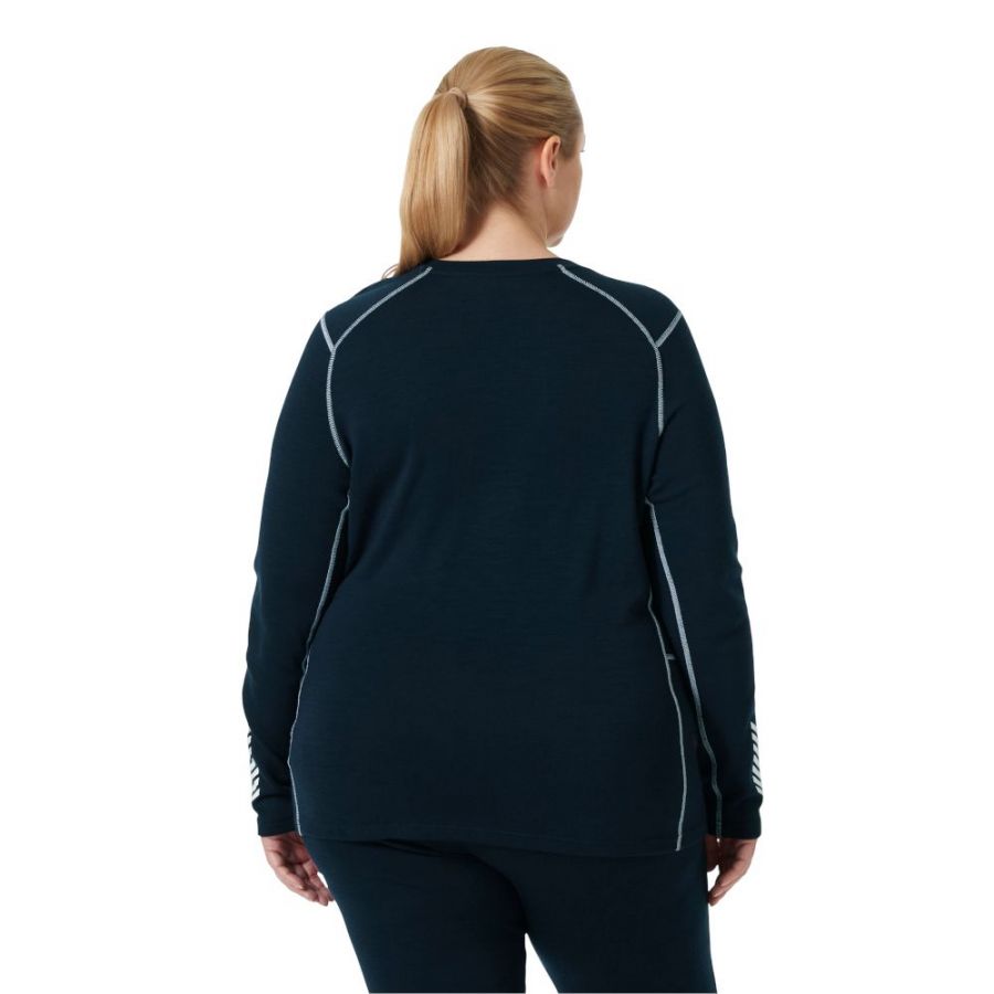 Helly Hansen Lifa Merino Midweight Crew Plus, dame, navy