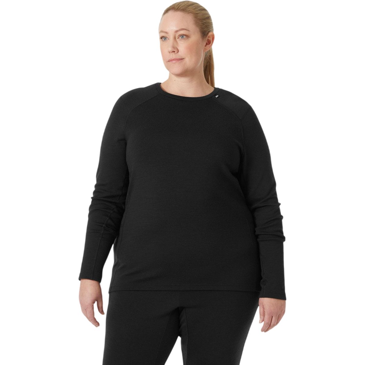 Helly Hansen Lifa Merino Midweight Crew Plus, damskie, czarny