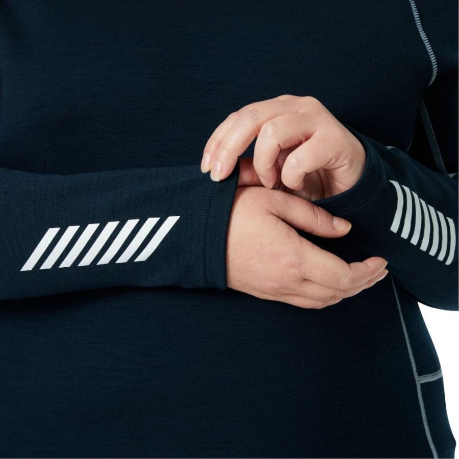 Helly Hansen Lifa Merino Midweight Crew Plus, femei, bleumarin