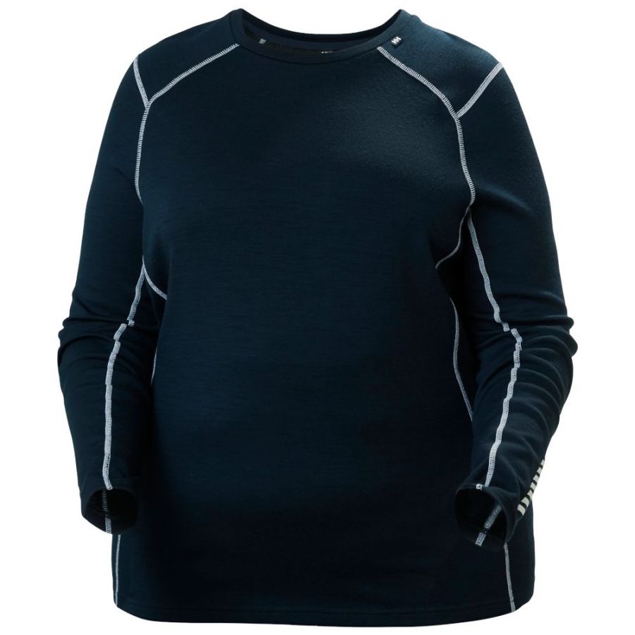 Helly Hansen Lifa Merino Midweight Crew Plus, mulher, azul marinho