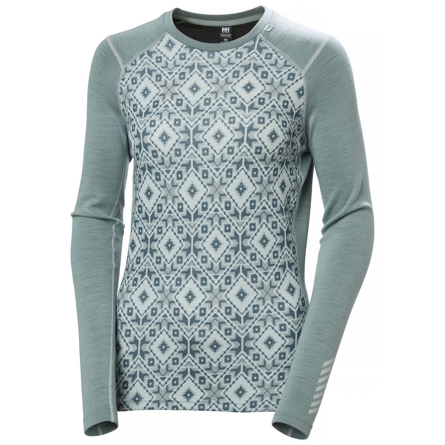 Helly Hansen Lifa Merino Midweight Graphic Crew, Dam, Cactus