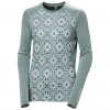 Helly Hansen Lifa Merino Midweight Graphic Crew, Dame, Cactus