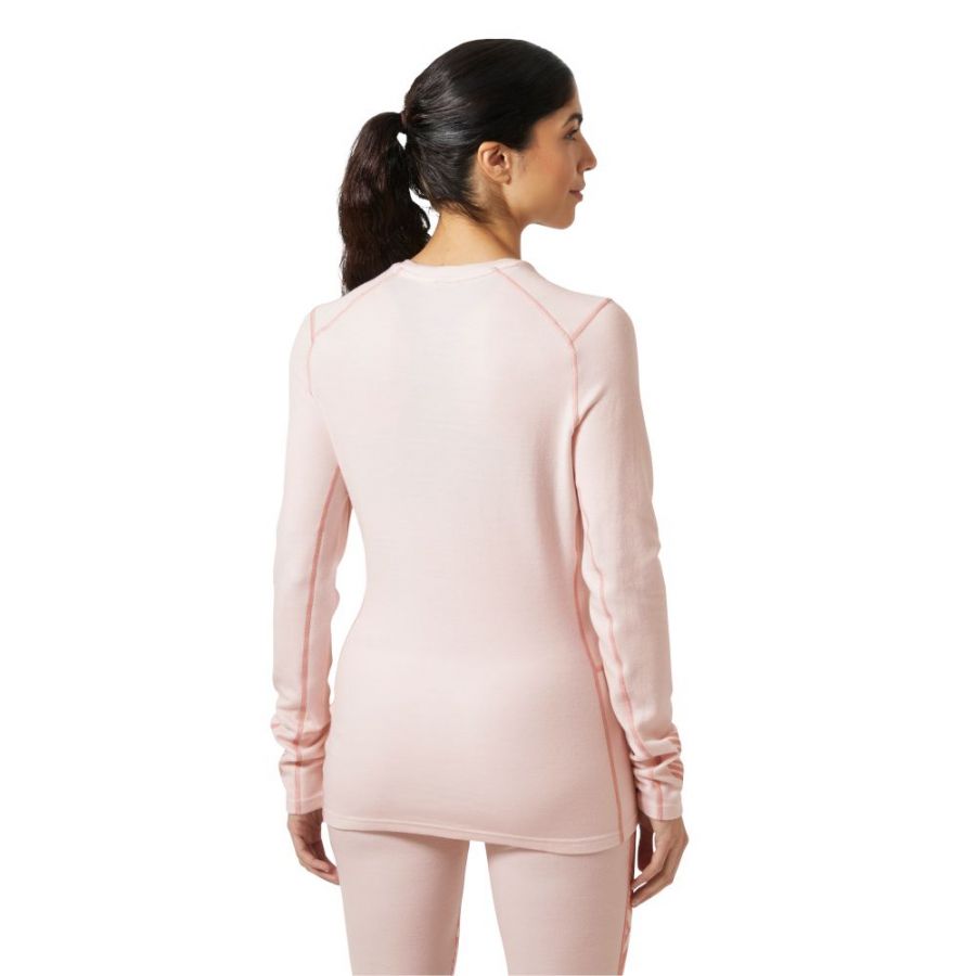Helly Hansen Lifa Merino Midweight Graphic Crew, dame, lyserød