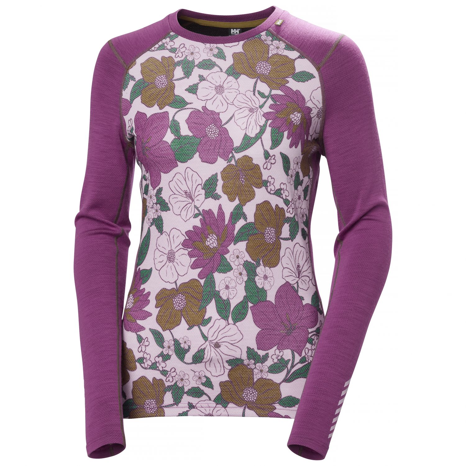 Helly Hansen Lifa Merino Midweight Graphic Crew, donna, viola