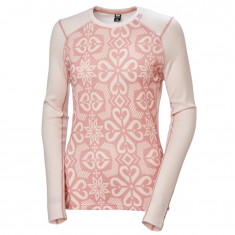 Helly Hansen Lifa Merino Midweight Graphic Crew, femei, roz