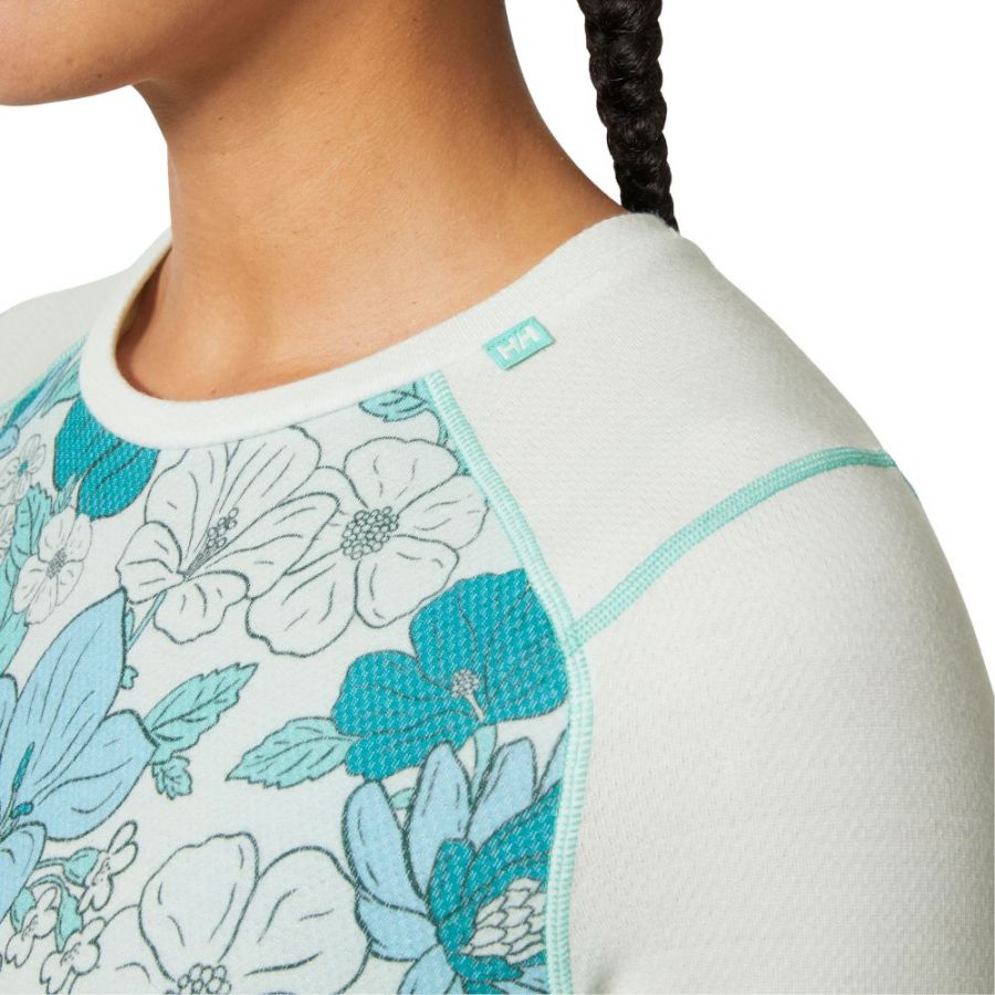 Helly Hansen Lifa Merino Midweight Graphic Crew, mulher, verde claro