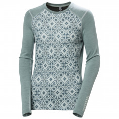 Helly Hansen Lifa Merino Midweight Graphic Crew, women, cactus
