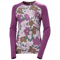 Helly Hansen Lifa Merino Midweight Graphic Crew, women, magenta