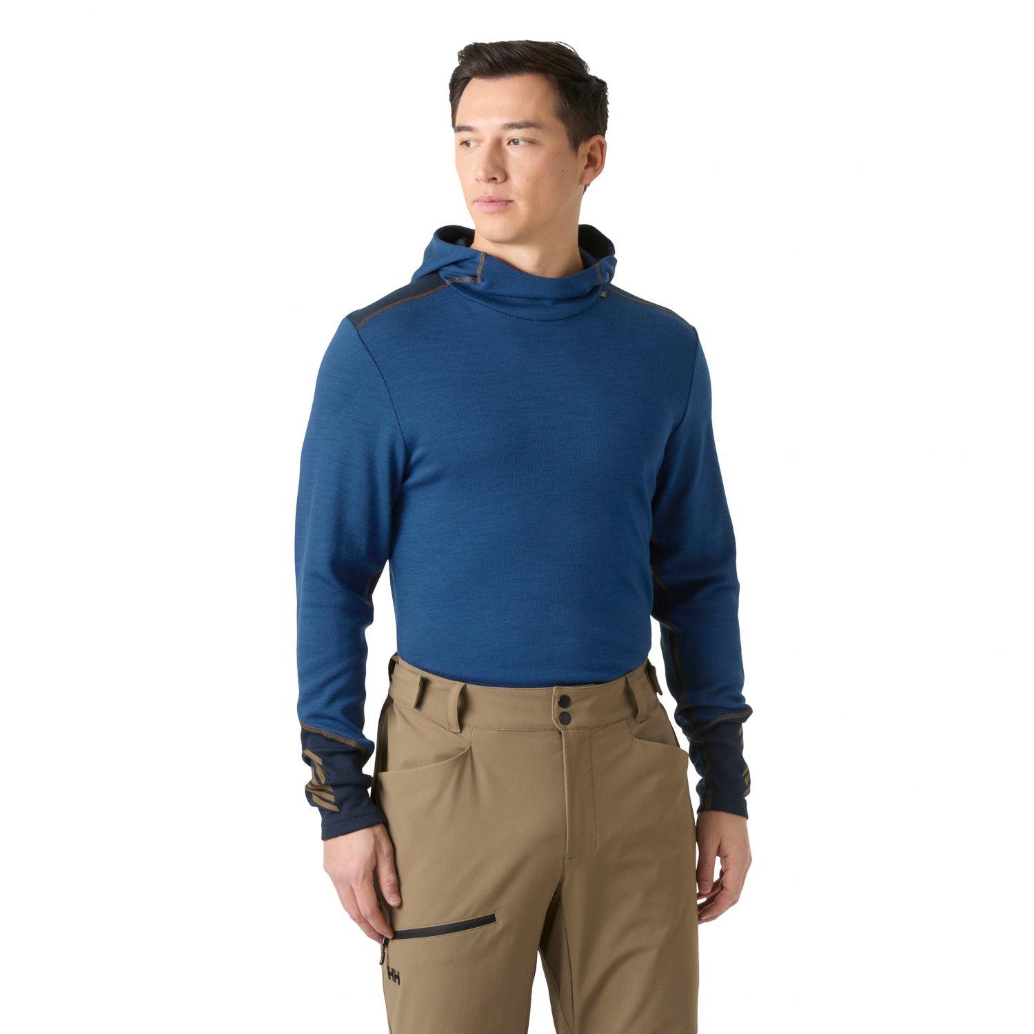 Helly Hansen Lifa Merino Midweight Hoodie, męska, niebieska