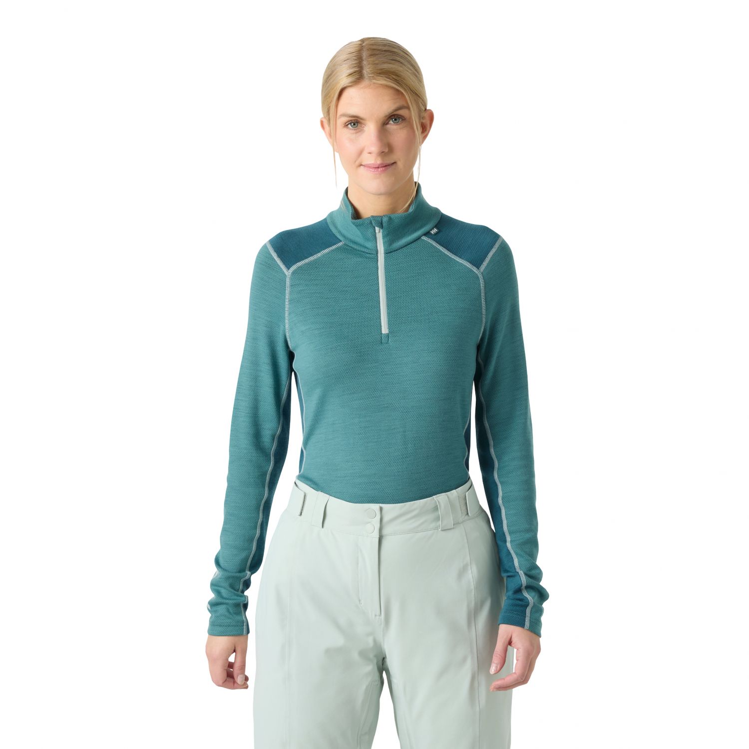 Helly Hansen Lifa Merino st?edn? teplá 1/2 Zip, dámská, zelená