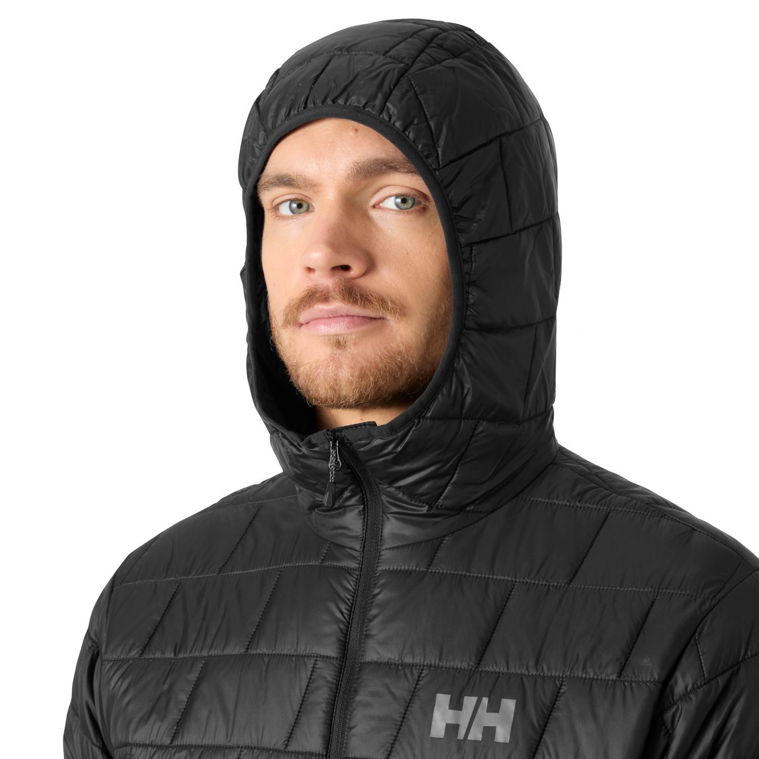 Helly Hansen Lifaloft Hooded, jaqueta acolchoada com fibra, masculino, preto