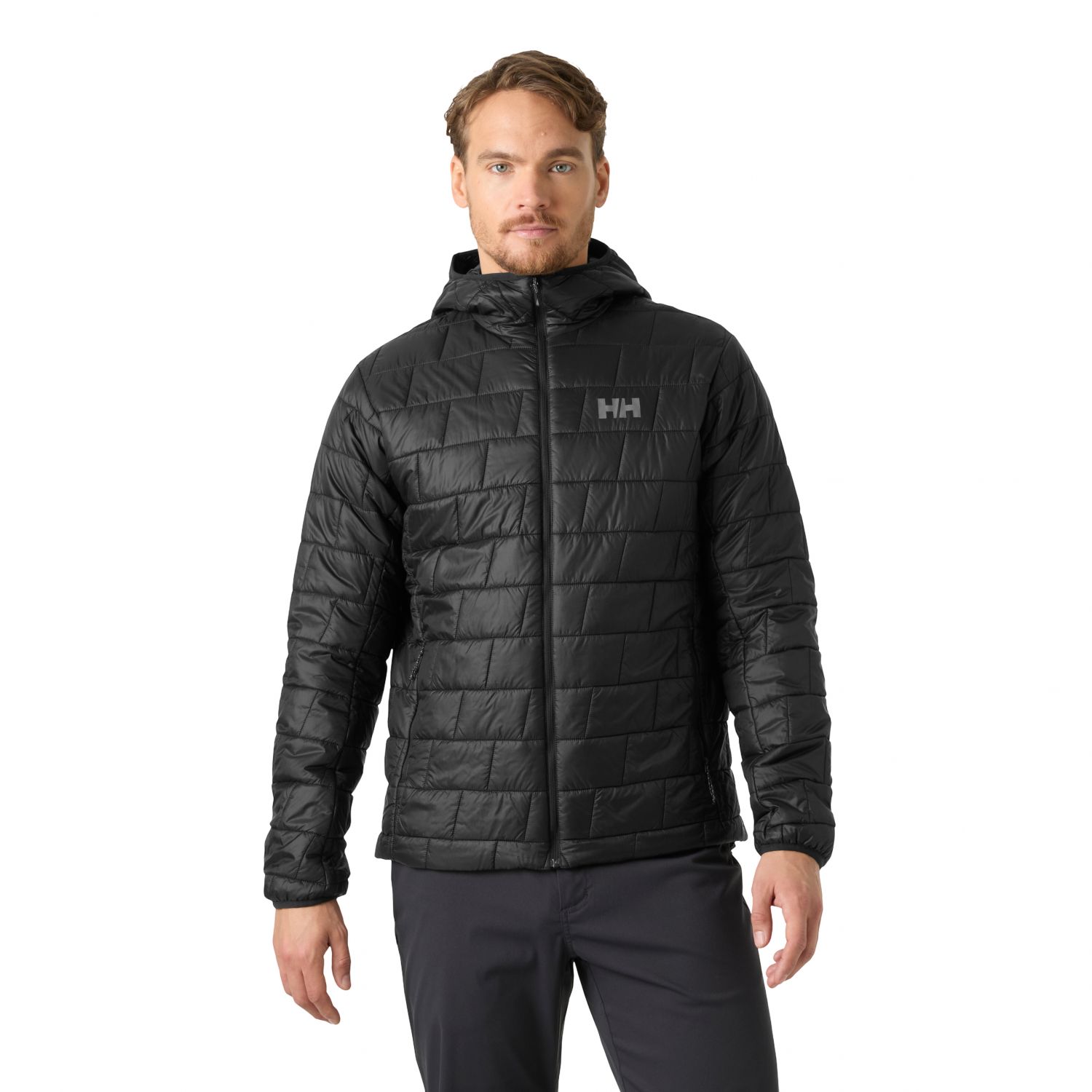 Helly Hansen Lifaloft Hooded, jaqueta acolchoada com fibra, masculino, preto