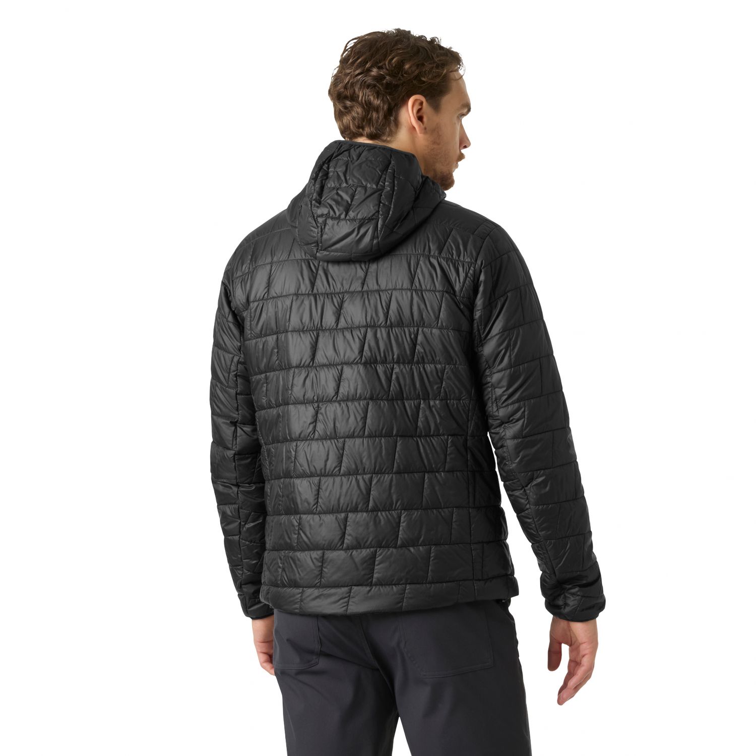 Helly Hansen Lifaloft Hooded, jaqueta acolchoada com fibra, masculino, preto