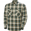 Helly Hansen Lokka Flannel LS Shirt, camisa, homens, verde/castanho