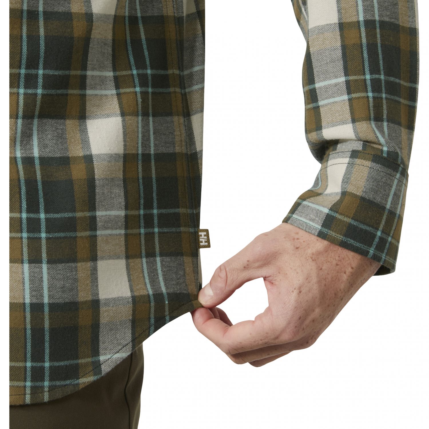 Helly Hansen Lokka Flannel LS Shirt, Hemd, Herren, grün/braun