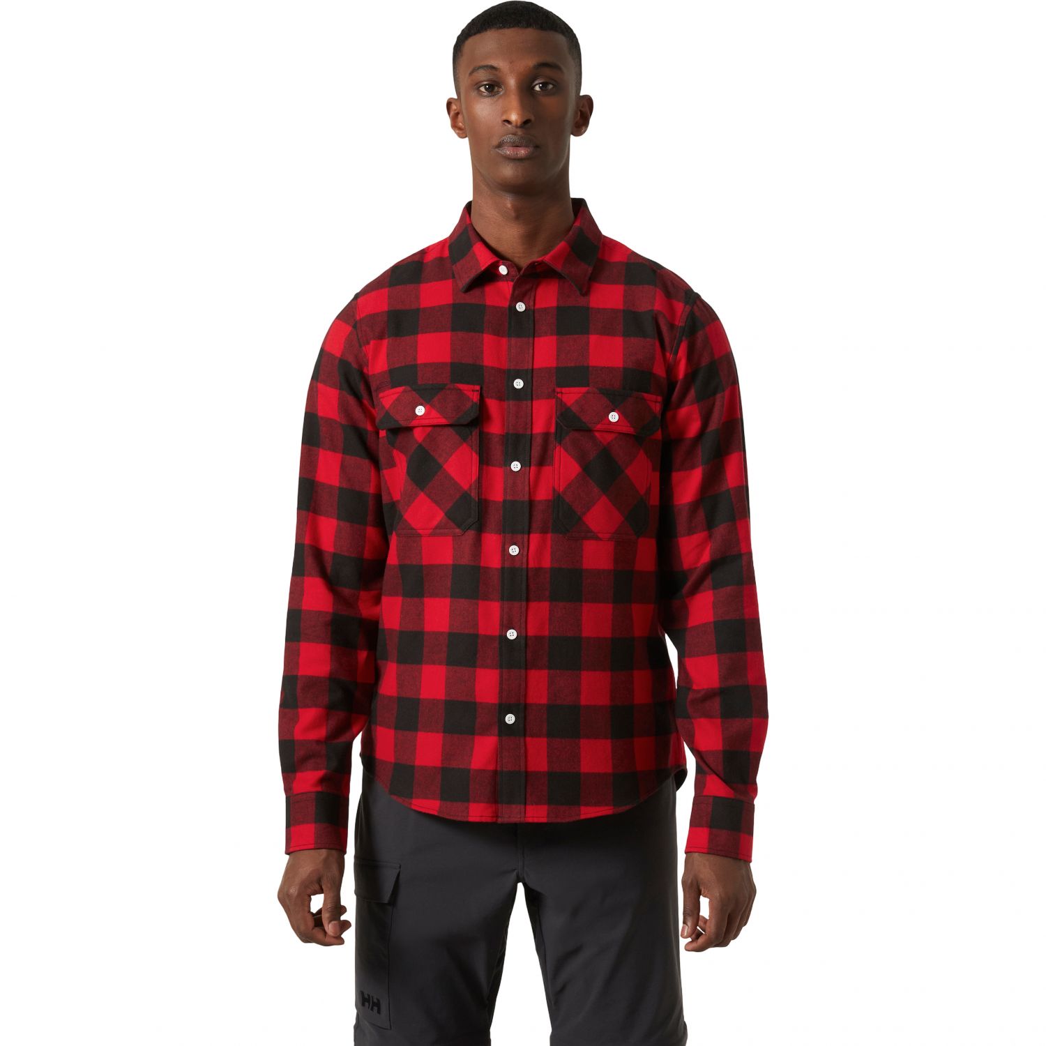 Helly Hansen Lokka Flannel LS Shirt, Skjorte, Herre, RED BUFFALO CHECK