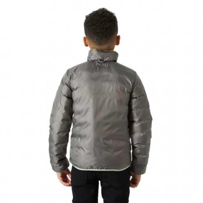Helly Hansen Marka, casaco de penas em fibra, júnior, verde/cinzento