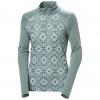 Helly Hansen Merino Midweight Graphic 1/2 Zip, donna, cactus