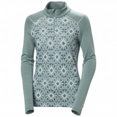 Helly Hansen Merino Midweight Graphic 1/2 Zip, nainen, cactus