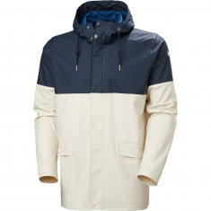 Helly Hansen Moss Block, impermeabile, uomo, bianco/blu scuro
