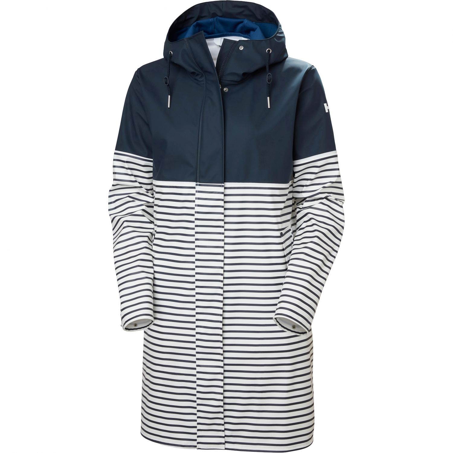 Helly Hansen Moss Block PU, manteau de pluie, femme, navy/blanc