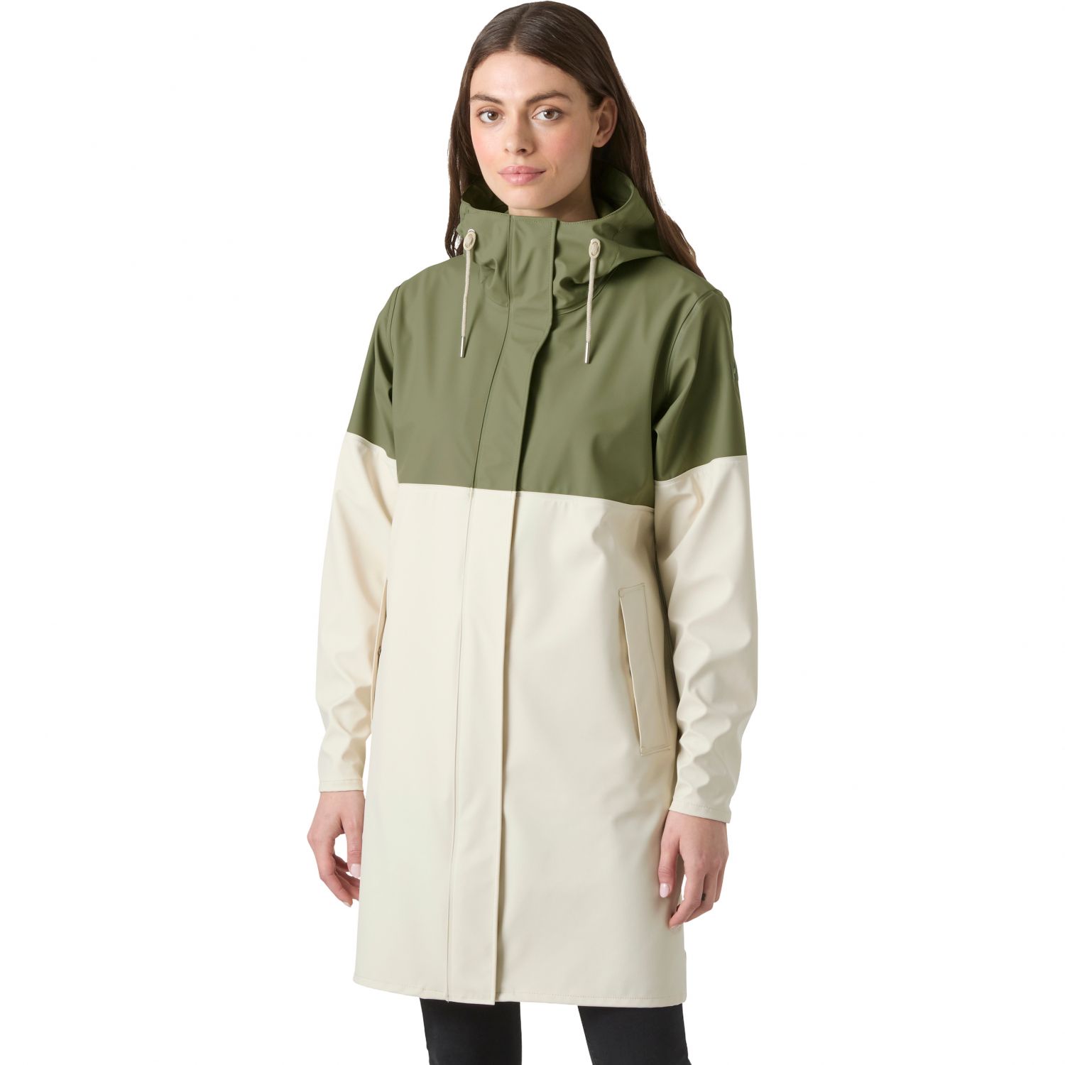 Helly Hansen Moss Block PU pelerină de ploaie, femei, bej/verde