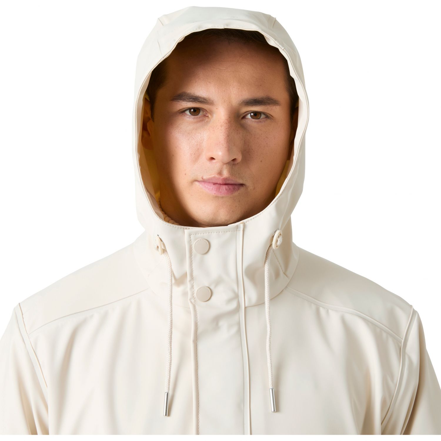 Helly Hansen Moss Block, regnfrakke, herre, gul/hvid