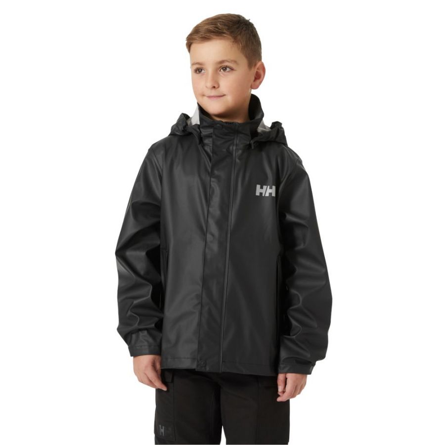 Helly Hansen Moss, bunda do dažďa, junior, čierna