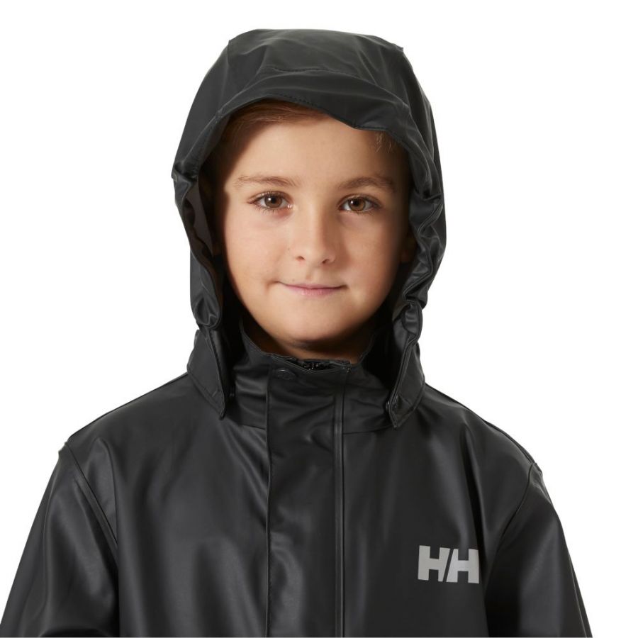 Helly Hansen Moss, bunda do dažďa, junior, čierna