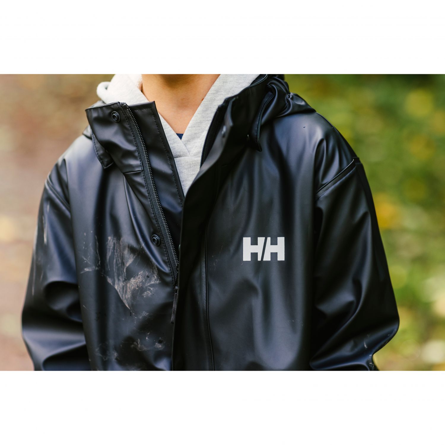 Helly Hansen Moss bunda do dažďa, junior, čierna