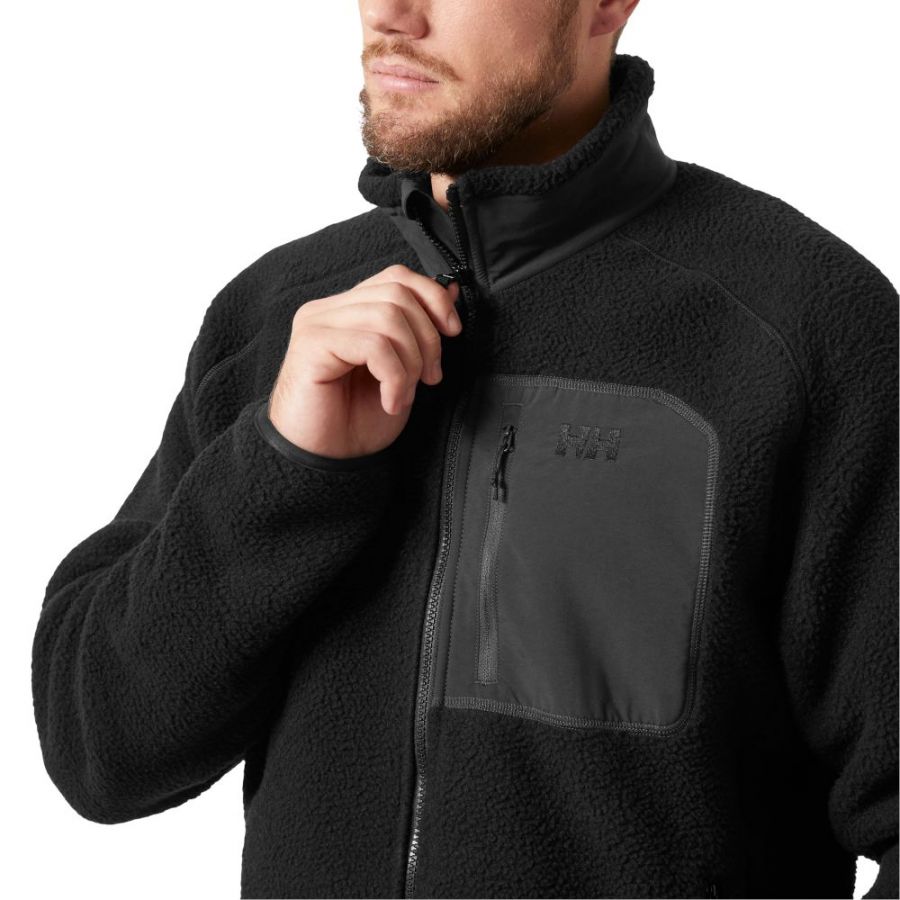 Helly Hansen Panorama Pile Block, fleecová bunda, pánska, čierna
