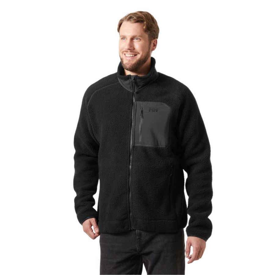 Helly Hansen Panorama Pile Block, fleecová bunda, pánska, čierna