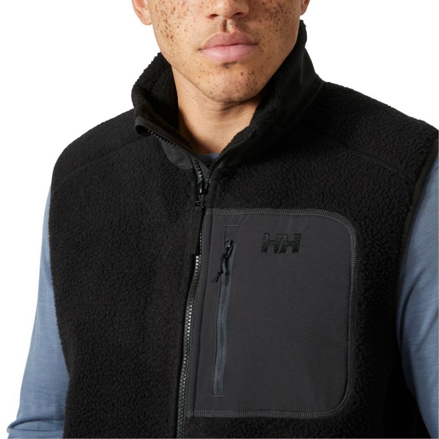 Helly Hansen Panorama Pile Block, fleecová vesta, pánska, čierna