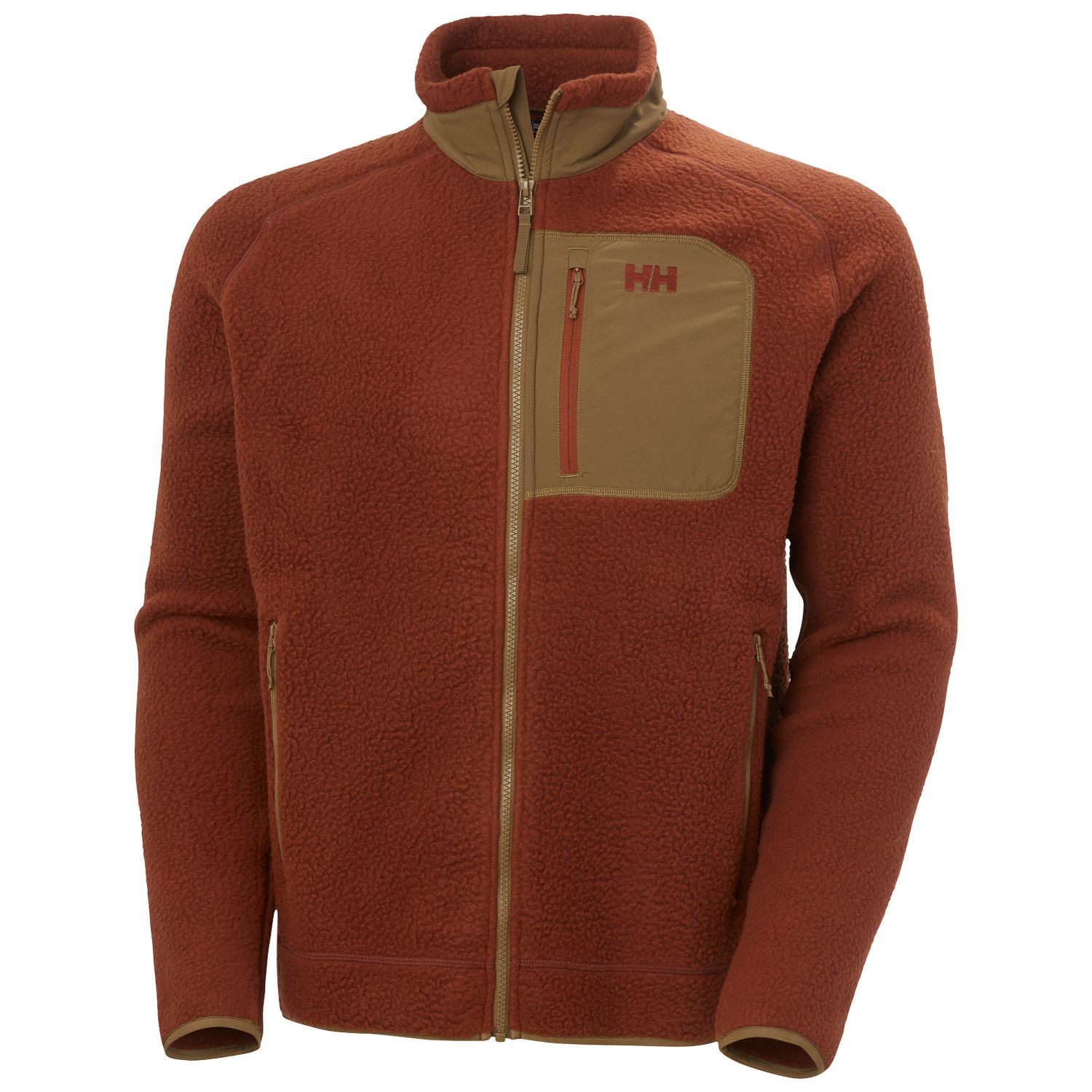 Helly Hansen Panorama Pile Block, flisová bunda, pánske, hnedá