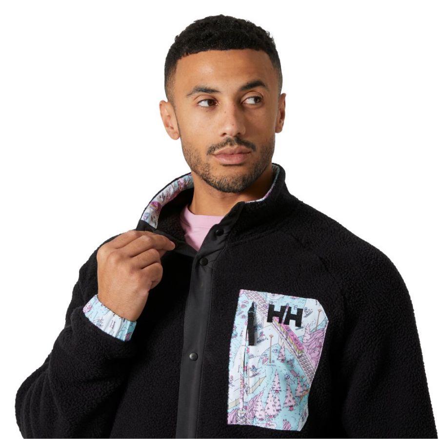 Helly Hansen Panorama Pile Snap, Fleecejakke, Herre, Black