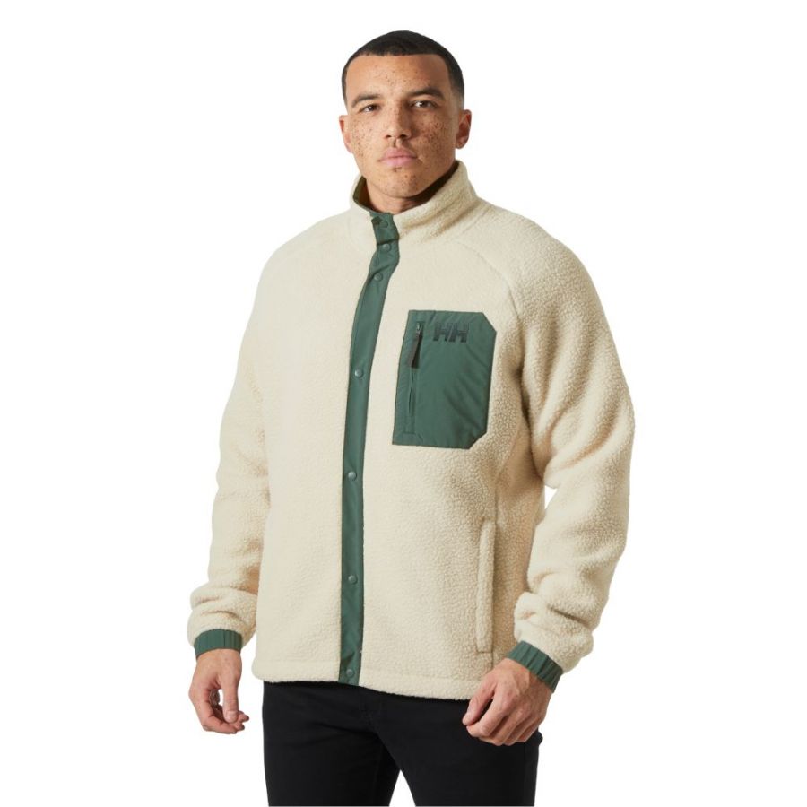 Helly Hansen Panorama Pile Snap, fleecová bunda, pánska, béžová