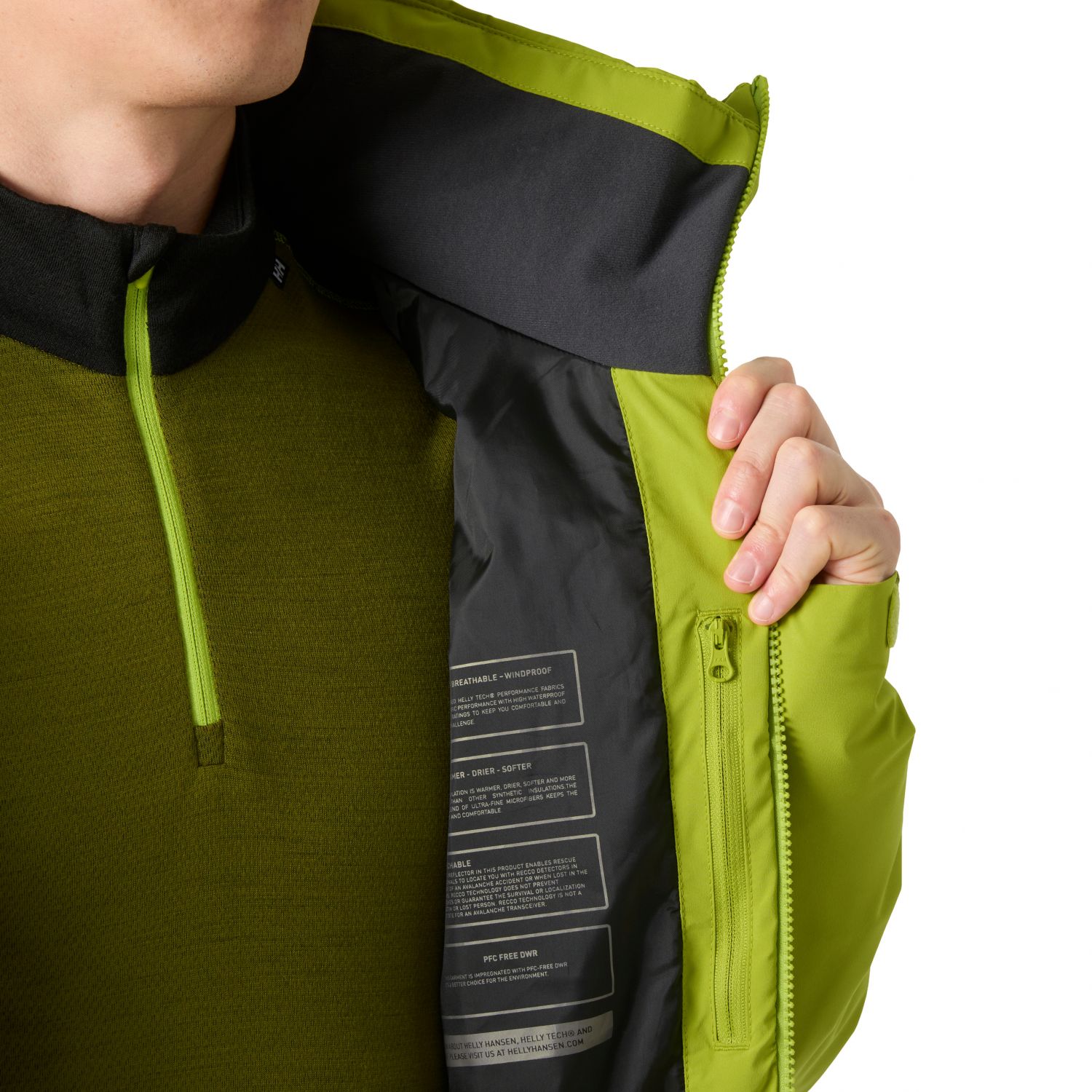 Helly Hansen Panoramic Ins, giacca da sci, uomo, verde