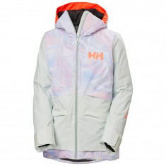 Helly Hansen Powchaser 2.0, chaqueta de esquí, mujer, verde claro/lila claro
