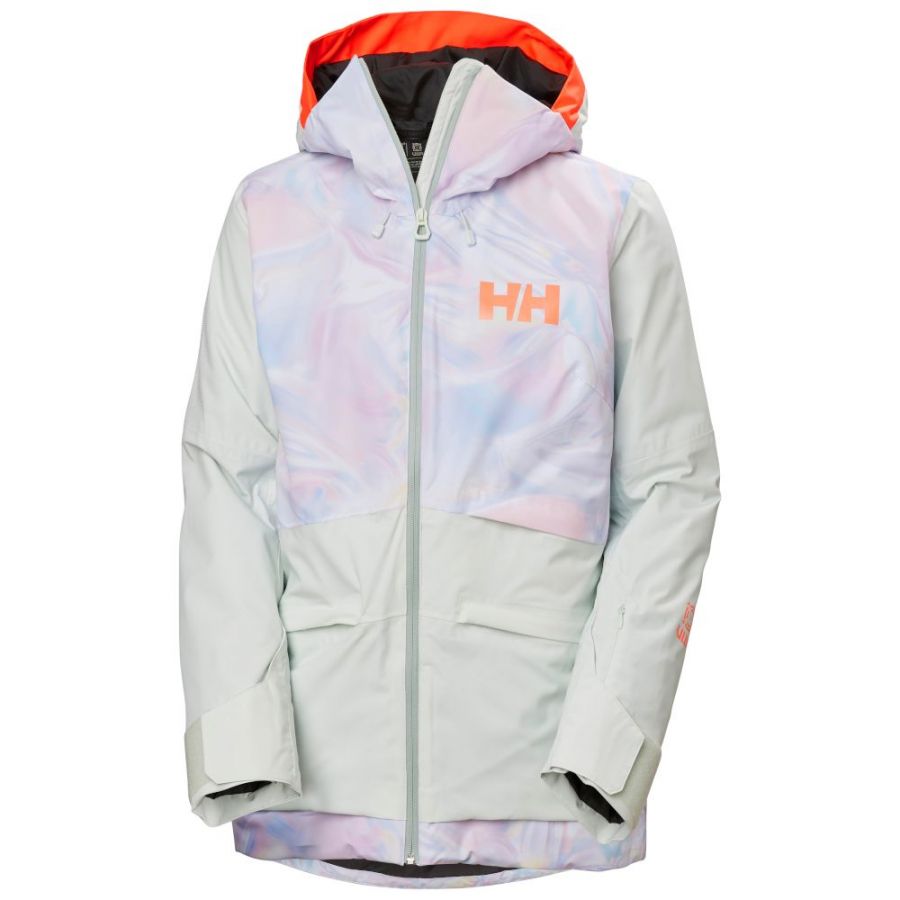 Helly Hansen Powchaser 2.0, lyžiarska bunda, dámska, svetlozelená/svetlofialová