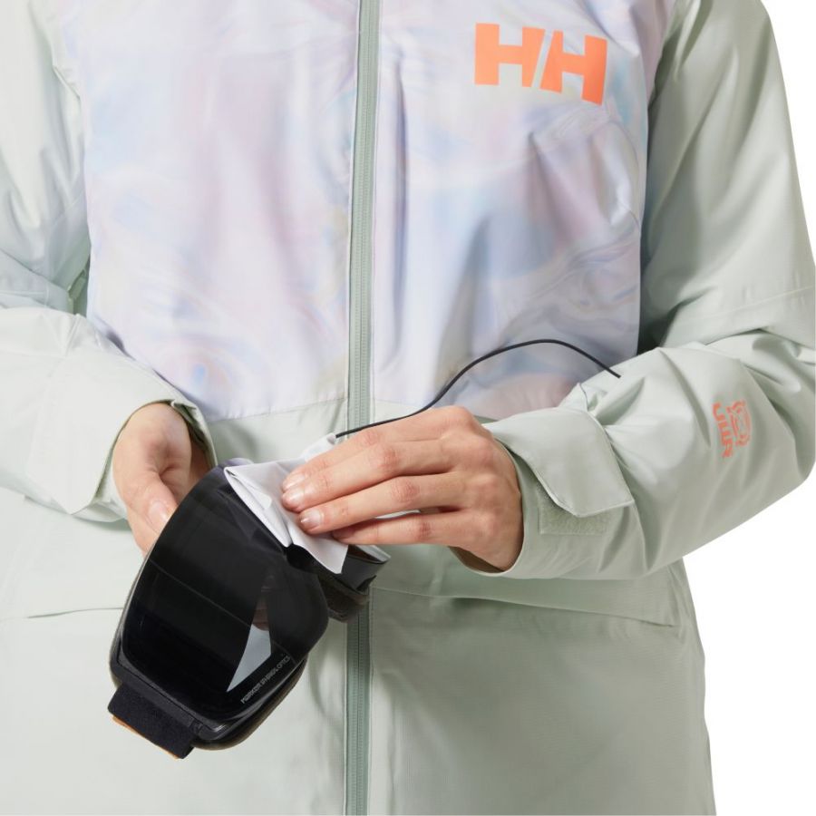 Helly Hansen Powchaser 2.0, lyžiarska bunda, dámska, svetlozelená/svetlofialová