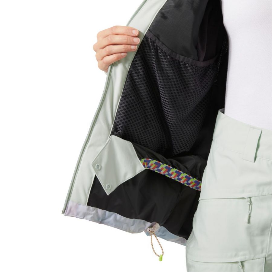 Helly Hansen Powchaser 2.0, skijakke, dame, lysegrøn/lyselilla