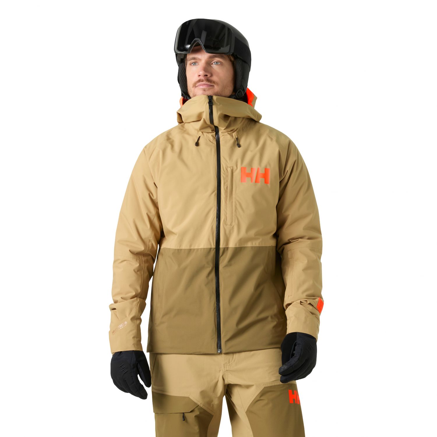 Helly Hansen Powderface, giacca da sci, uomo, beige