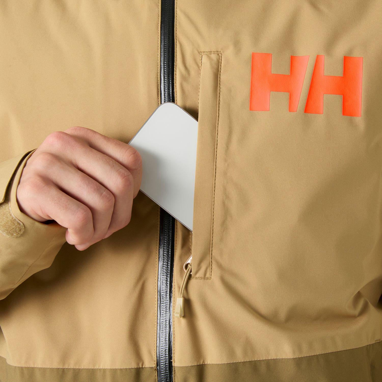 Helly Hansen Powderface, ski jacket, men, beige