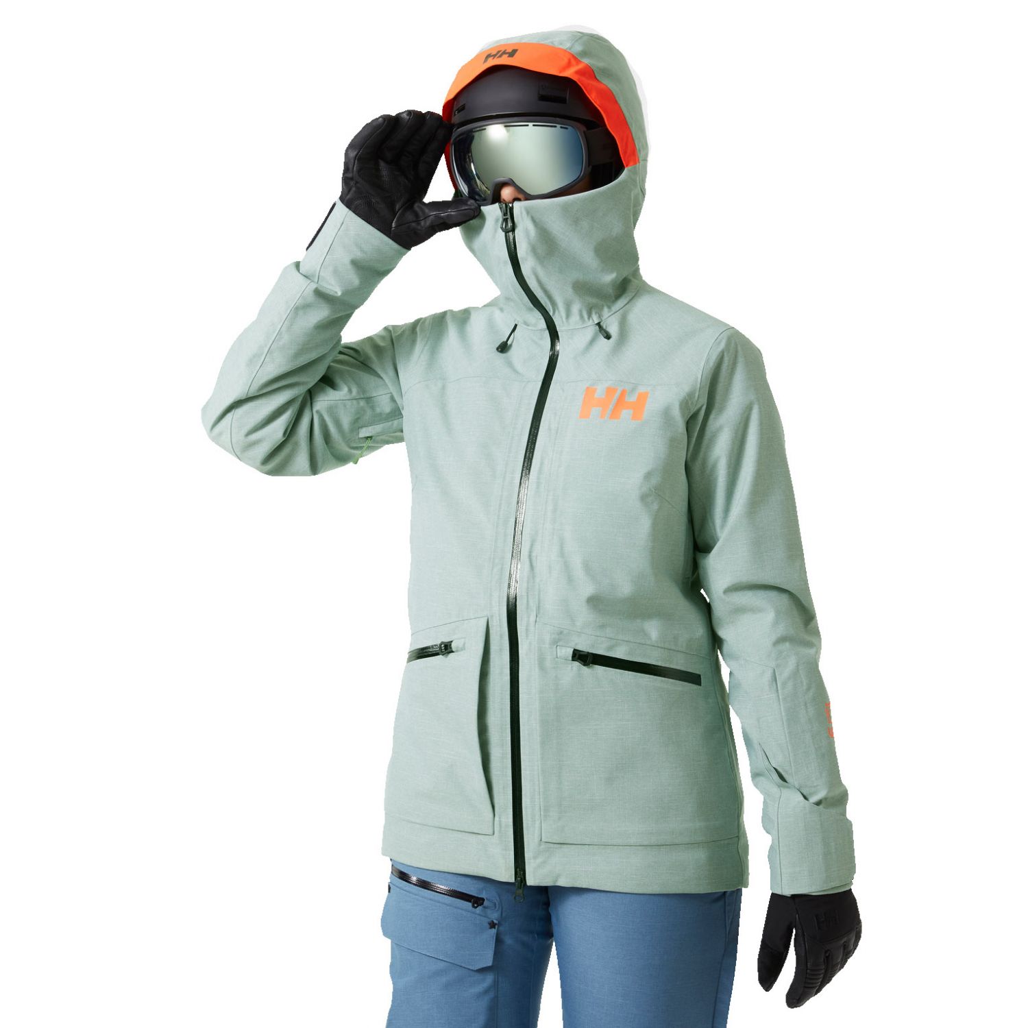 Helly Hansen Powderqueen 3.0, kurtka narciarska, damska, jasnozielony