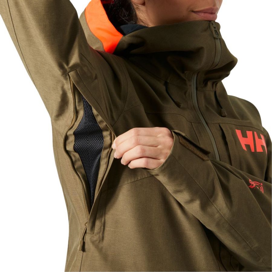 Helly Hansen Powderqueen 3.0, skijakke, dame, brun
