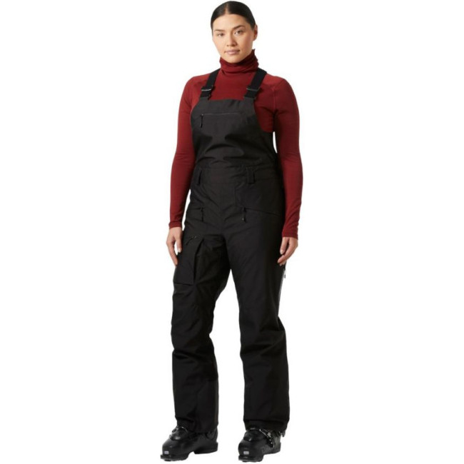 Helly Hansen Powderqueen Bib 2.0, calças de esqui, mulher, preto