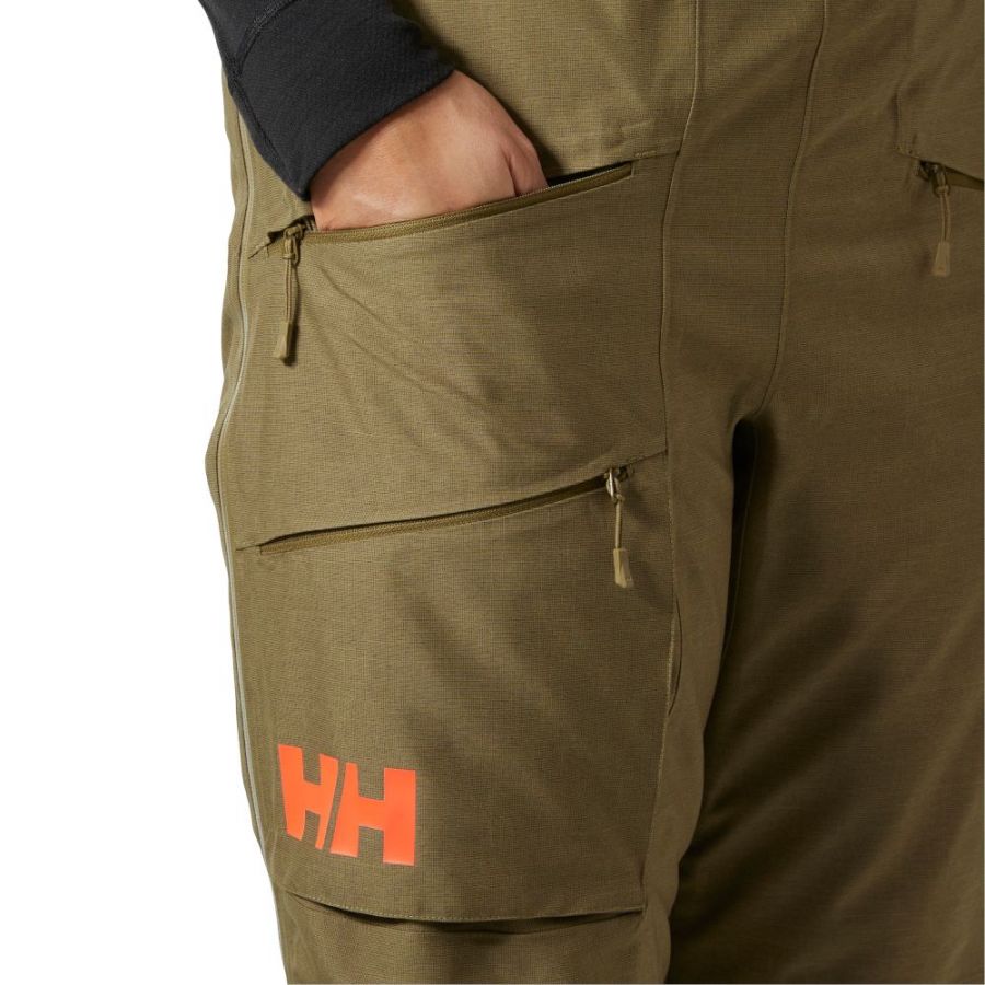 Helly Hansen Powderqueen Bib 2.0, ly?a?ské kalhoty, dámské, hn?dá