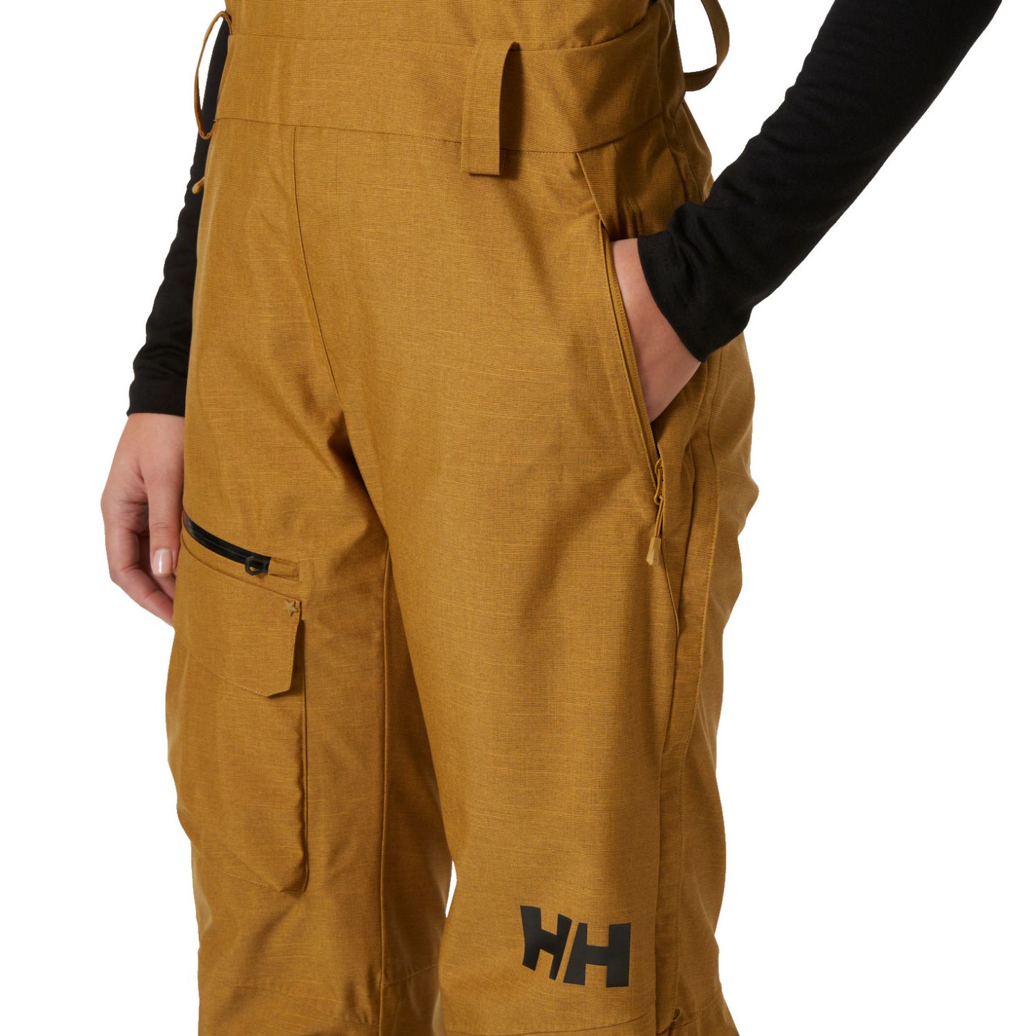Helly Hansen Powderqueen Bib, síelőnadrág, női, világosbarna