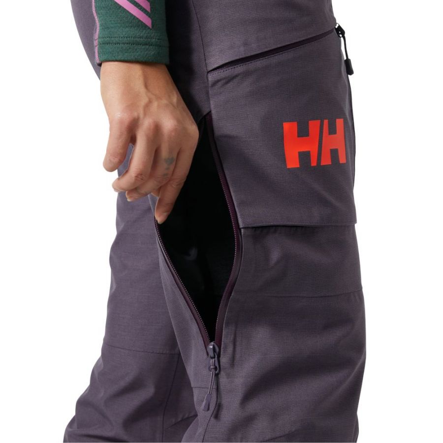 Helly Hansen Powderqueen lyžiarske nohavice, dámske, fialové