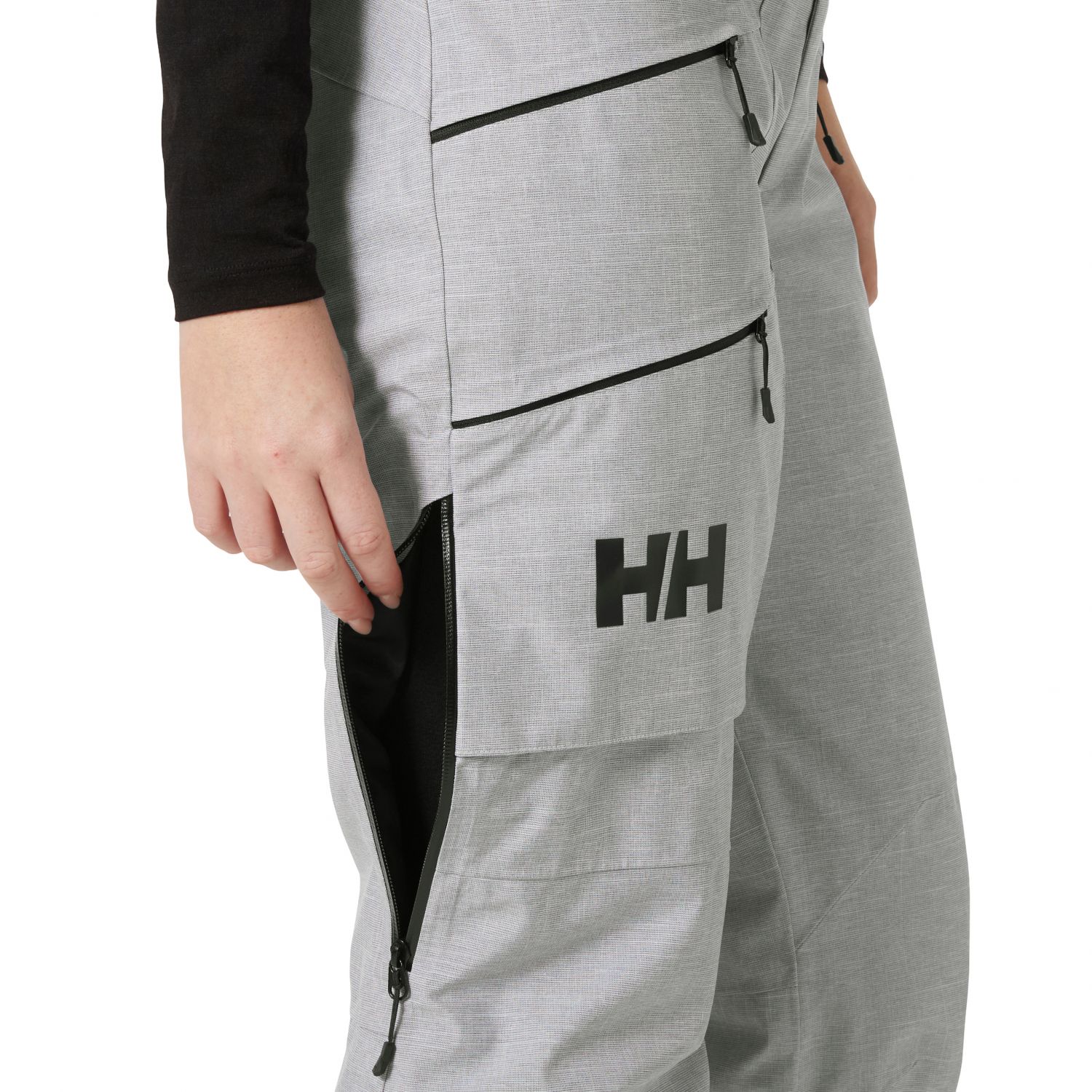 Helly Hansen Powderqueen, lyžiarske nohavice, dámske, sivá